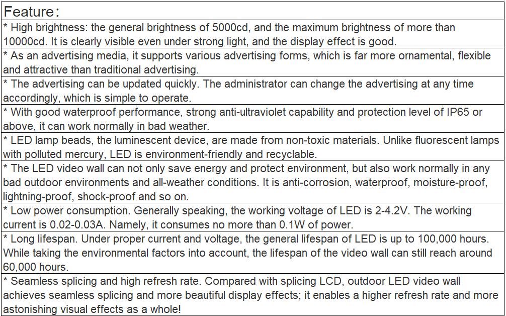 TV-OH400-YX Outdoor Full Color LED Video Wall