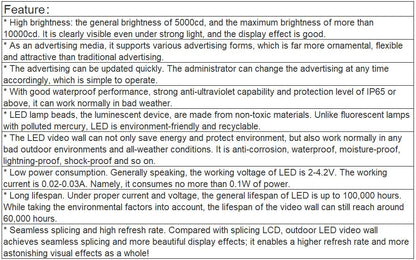 TV-OH600-BX Outdoor Full Color LED Video Wall