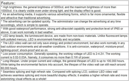 TV-OH800-BX Outdoor Full Color LED Video Wall