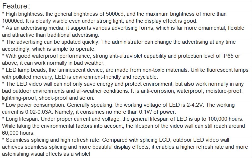 TV-OM400-YX Outdoor Full Color LED Video Wall