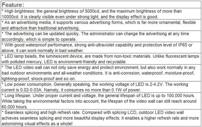 TV-OM400-YX Outdoor Full Color LED Video Wall
