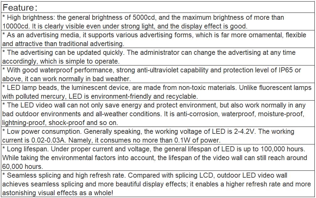 TV-OM500-BX Outdoor Full Color LED Video Wall