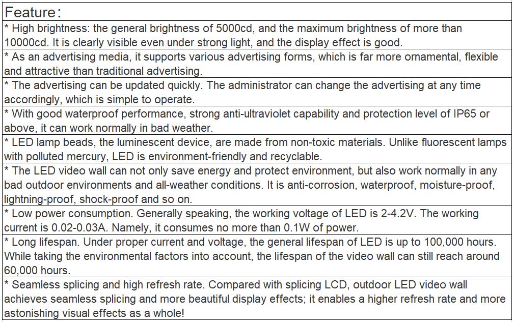 TV-OM500-YX Outdoor Full Color LED Video Wall