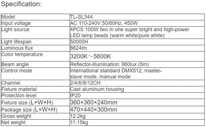 TL-SL344 4x100W LED Effect Light