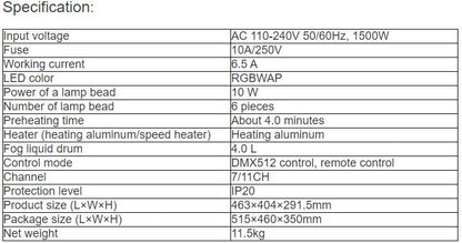 TL-SL602 1500W Stage Effect Fogger