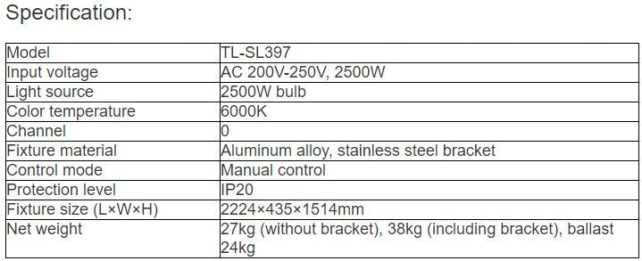TL-SL397 2500W Follow Spot Light