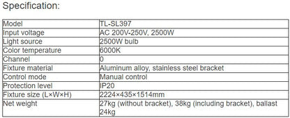 TL-SL397 2500W Follow Spot Light