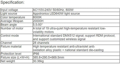 TL-LT881 800W Moving Head Beam Light