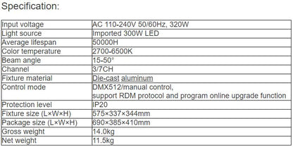 TL-SL336 320W LED Studio Light
