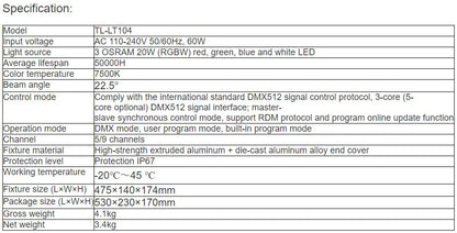 TL-LT104 3*20W Water Effect Light