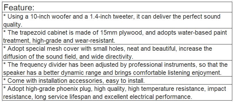 KF-Y10 Professional Full Range Speaker