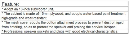 KF-YS18 Subwoofer