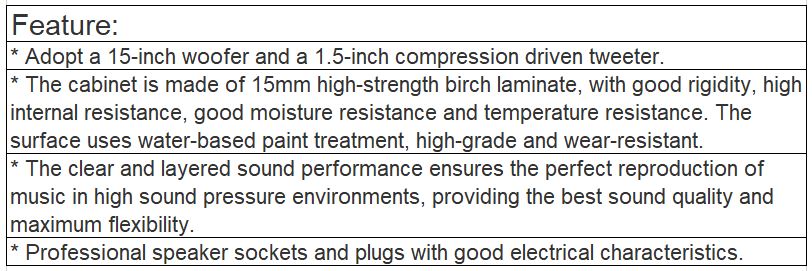 KT-D15 Professional Full-range Speaker