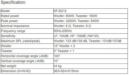 KF-D212 Linear Array Speaker