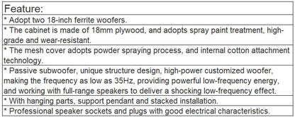 KF-D218S Linear Array Subwoofer