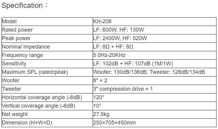 KH-208 Linear Array Speaker