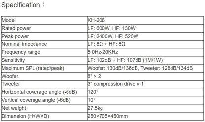 KH-208 Linear Array Speaker