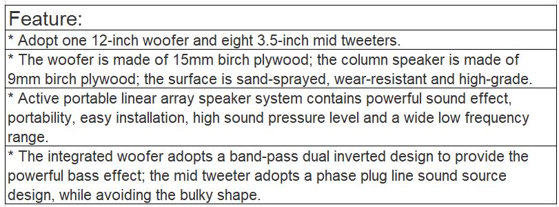 KS-12A35 Portable Active Column Speaker