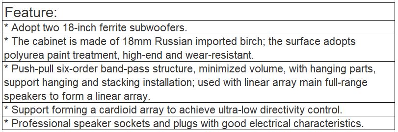 KS-S218 Linear Array Subwoofer