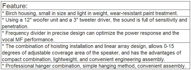 LA-112H, LA-118H Line Array Loudspeaker