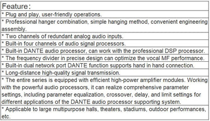 LA-1180DT, LA-2100DT Linear Array Speaker