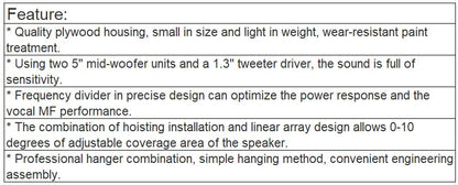 LA-205M, LA-112M Line Array Loudspeaker