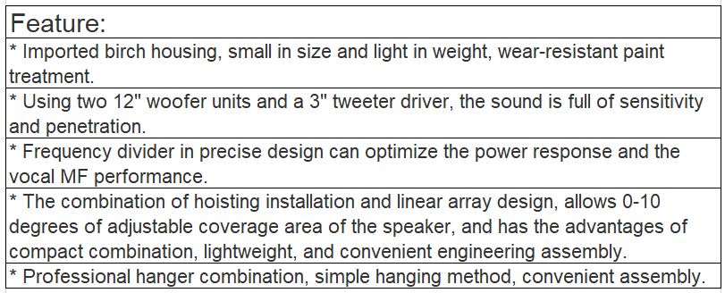LA-2120, LA-2180 Line Array Loudspeaker