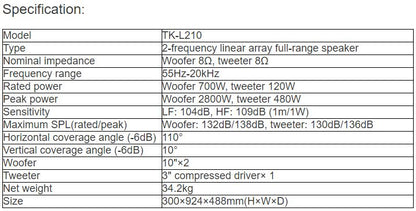 TK-L210 Line Array Speaker