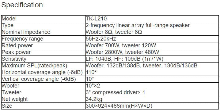 TK-S120 Linear Array Speaker