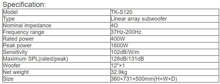 TK-S120 Linear Array Speaker