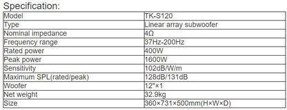 TK-S120 Linear Array Speaker