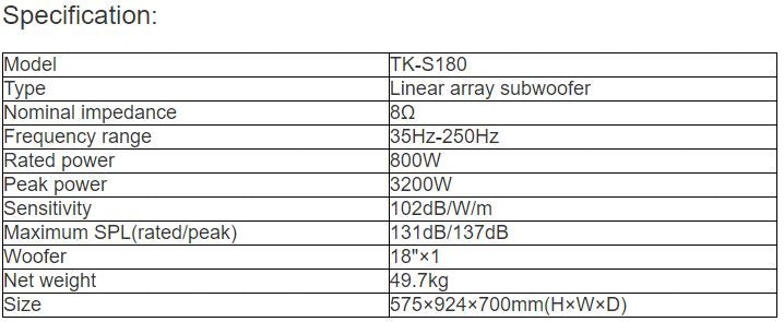 TK-S180 Linear Array Speaker