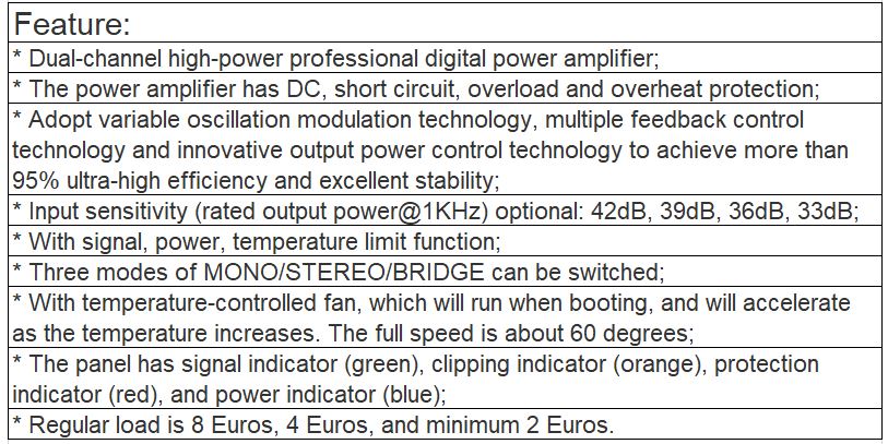 TC-22000 Professional Amplifier