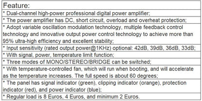 TC-22000 Professional Amplifier