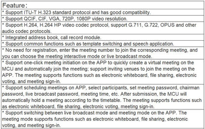 NT90-APP01AC, NT90-APP01SC, NT90-iPad01SC HD Video Conference Software Terminal