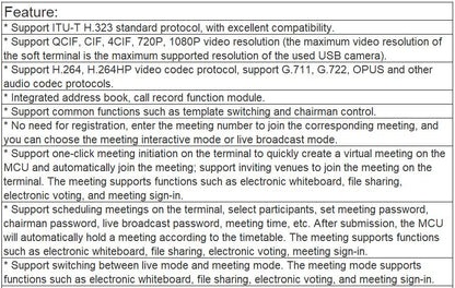 NT90-PC01 , (ios MAC) NT90-MC01 HD Video Conference Software Terminal (windows)
