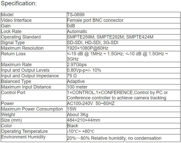 TS-0699 Video Tracking Controller