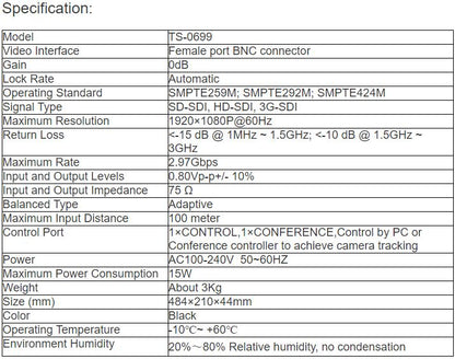 TS-0699 Video Tracking Controller