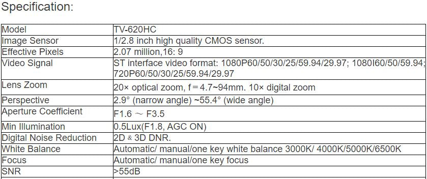 TV-620HC Communication Camera