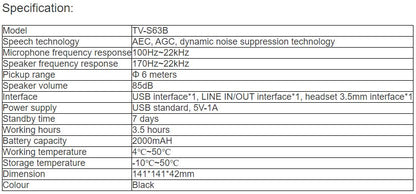 TV-S63B USB Omnidirectional Microphone