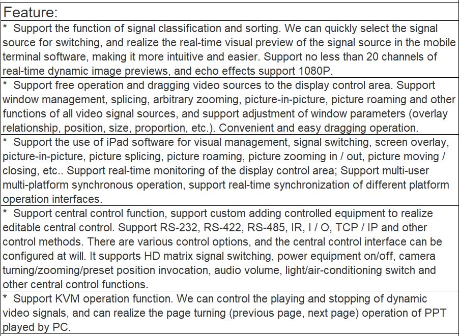 TV-713IR Visual Management System Software V1.0
