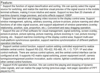 TV-713IR Visual Management System Software V1.0