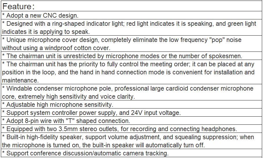 TS-6200A Conference Chairman Unit