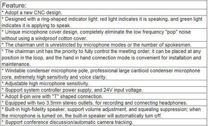 TS-6200B Conference Delegate Unit
