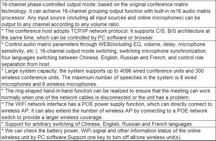 TS-8200 Full Digital Conference System Controller