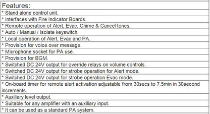 TF-3254A, TF-24262 Emergency Evacuation Controller