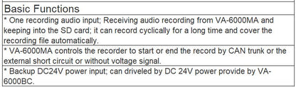 VA-6000RC Voice Recorder