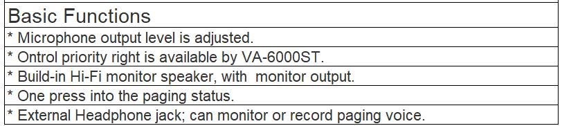 VA-6000RM Remote Microphone