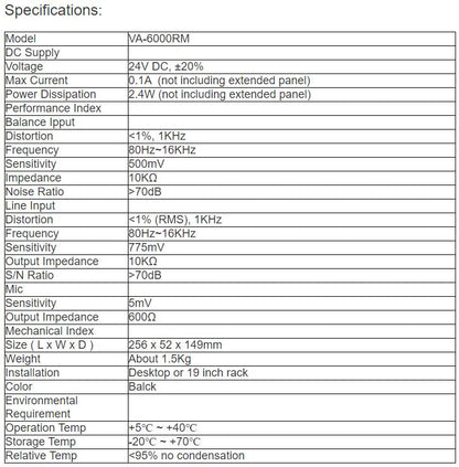 VA-6000RM Remote Microphone