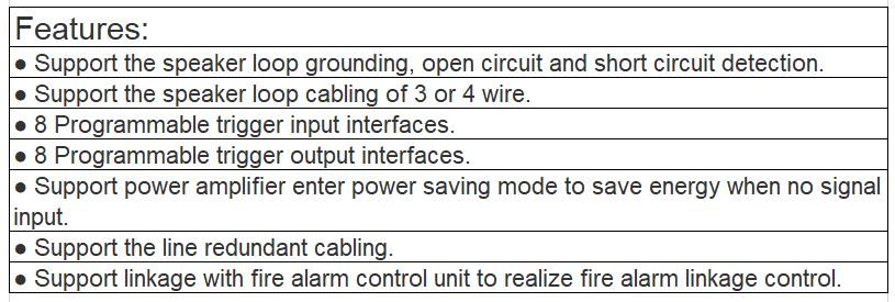 VA-P8500S 8 Zone Voice Alarm Amplifier